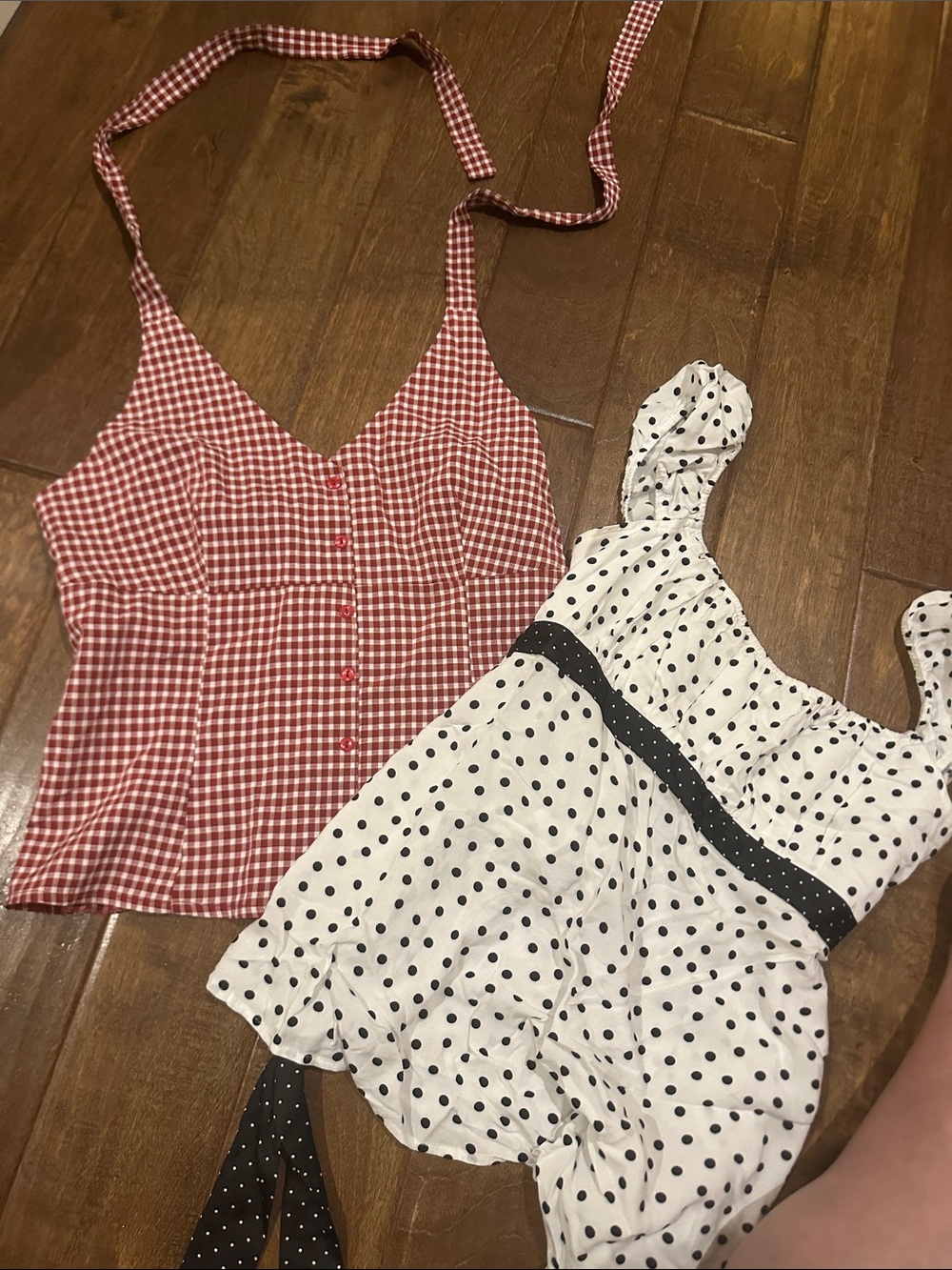 Hollister Red Gingham Halter Camisole